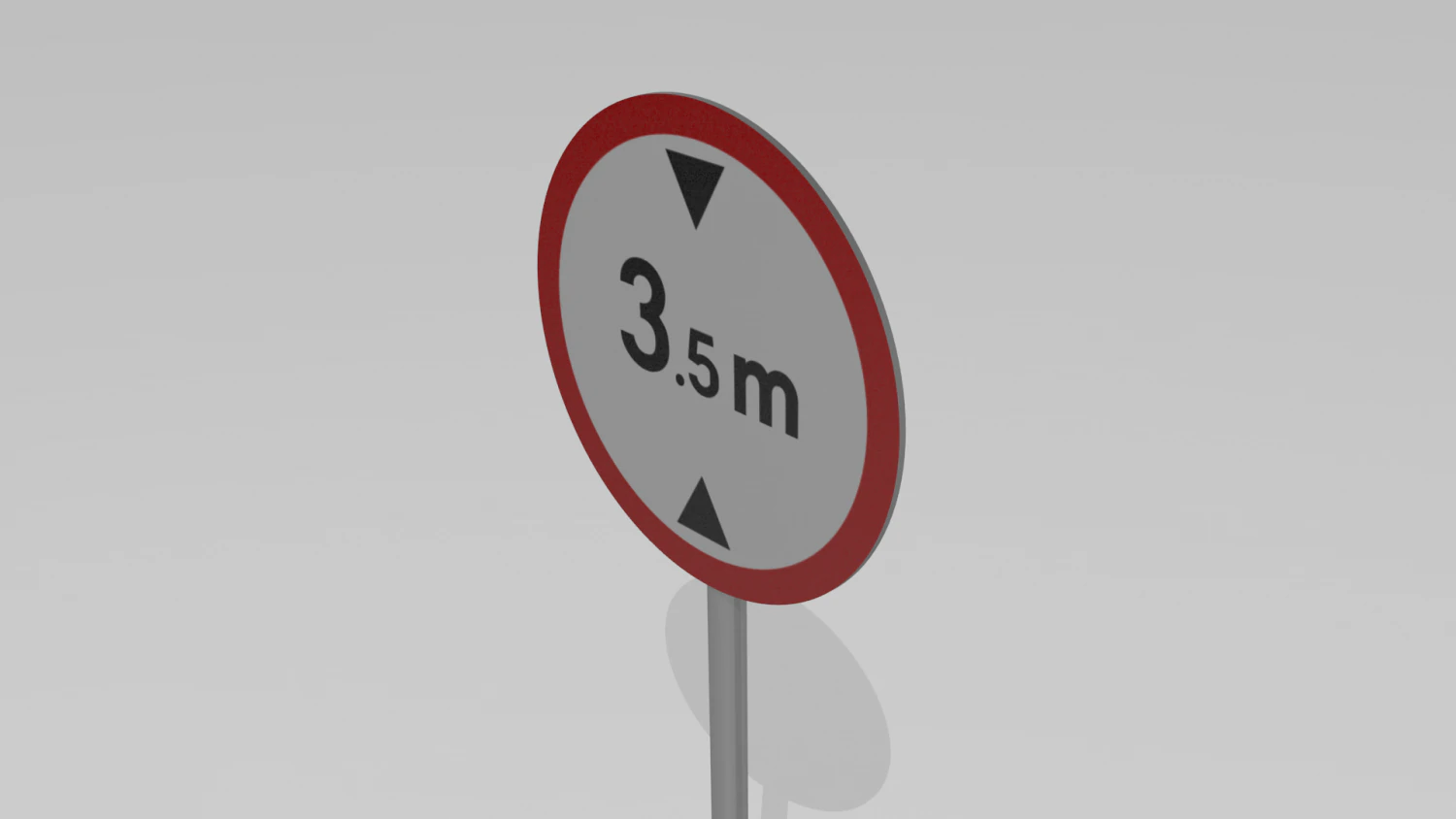 maximum height sign 3D Model .c4d .max .obj .3ds .fbx .stl .blend 