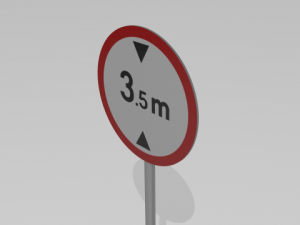 maximum height sign 3D-Modell