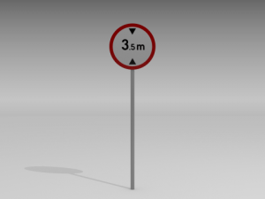 maximum height sign 3Dモデル