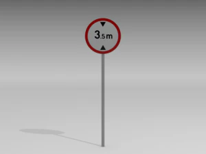 maximum height sign 3D Model