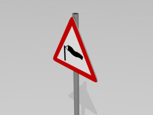 side wind sign Modèle 3D