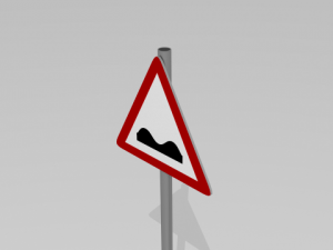 speed bumps sign 3D Model