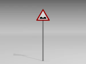speed bumps sign 3D Model