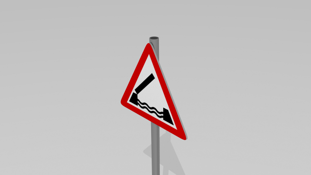 mobile bridge sign 3D Модель .c4d .max .obj .3ds .fbx .stl .blend 