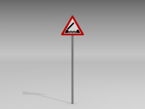 mobile bridge sign 3D Модель