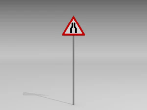 yol daraltır tabelası 3D Model