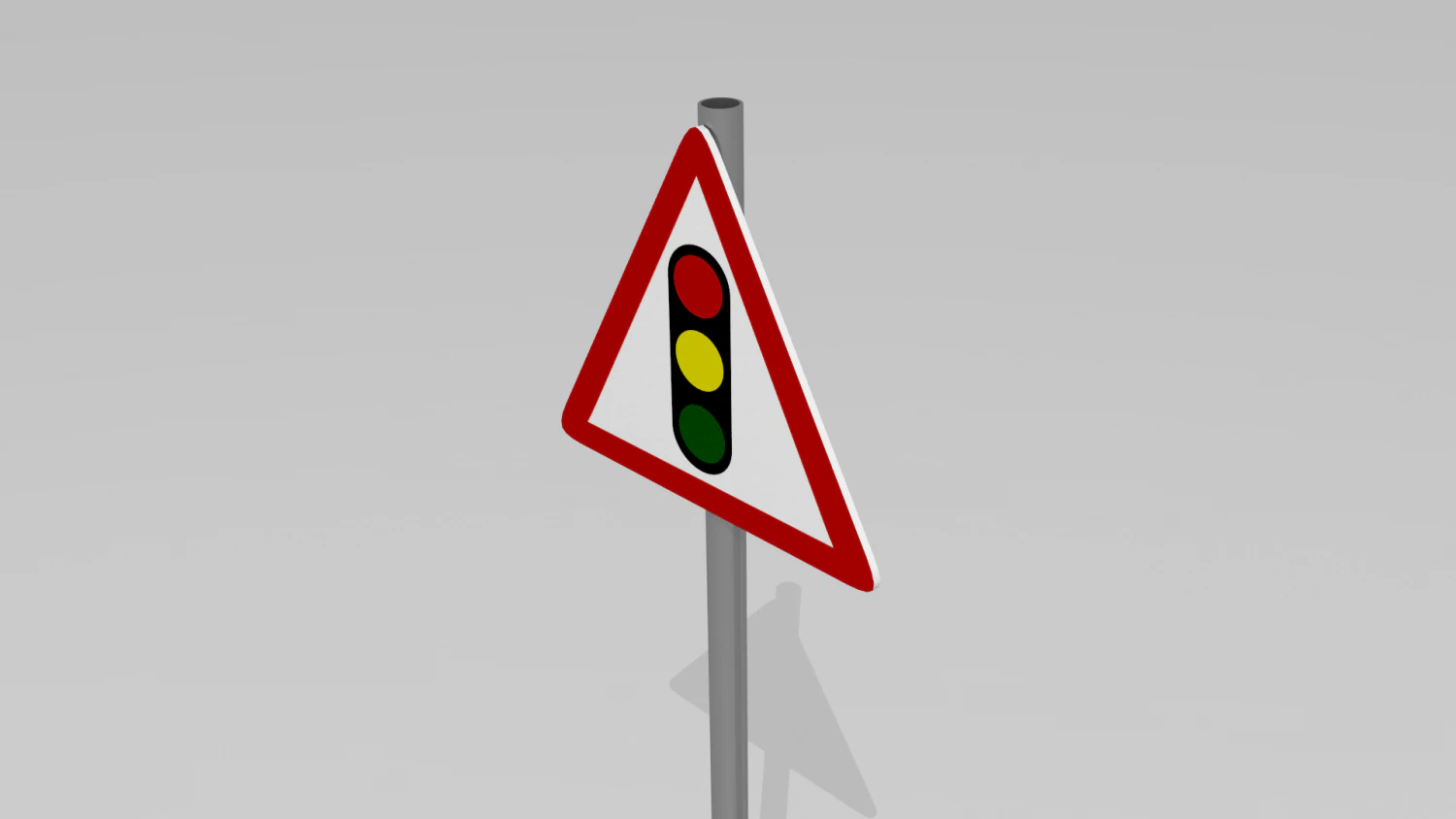 signal ahead sign 3D Model .c4d .max .obj .3ds .fbx .stl .blend
