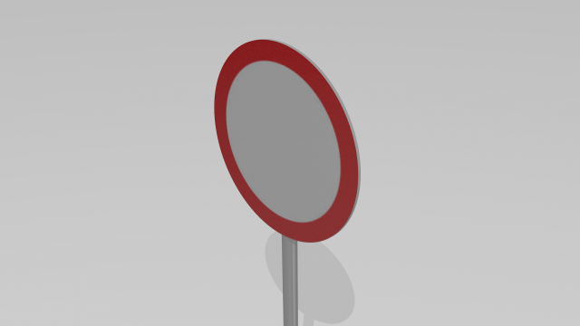 traffic prohibited sign Model 3D .c4d .max .obj .3ds .fbx .stl .blend 