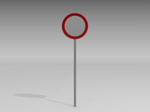 traffic prohibited sign Model 3D