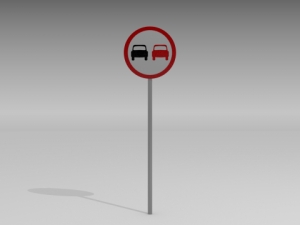 no overtaking sign 3Dモデル