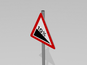 steep gradient sign Modèle 3D