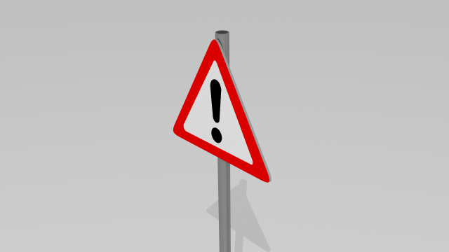 warning sign 3D मॉडल .c4d .max .obj .3ds .fbx .stl .blend 
