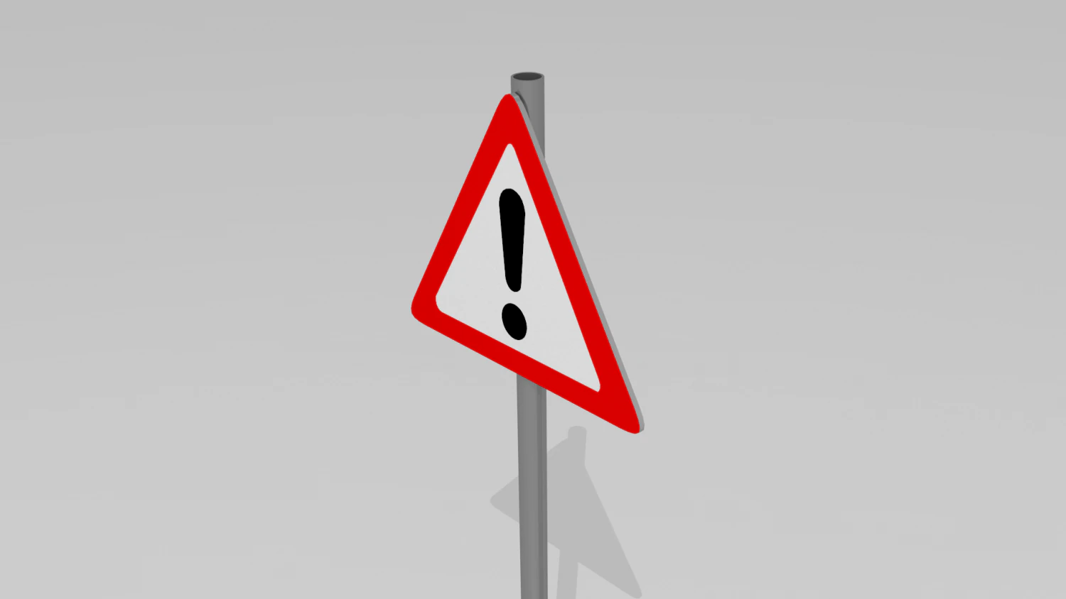 warning sign 3D Model .c4d .max .obj .3ds .fbx .stl .blend 