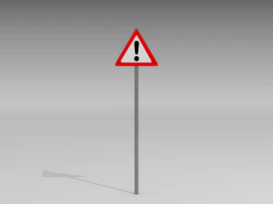 warning sign 3D Model