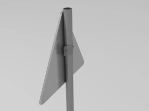 rail crossing sign 3D Model