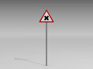знак дорожной развязки 3D Модель