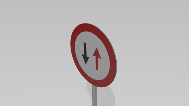 no priority over coming sign 3D Model .c4d .max .obj .3ds .fbx .stl .blend 