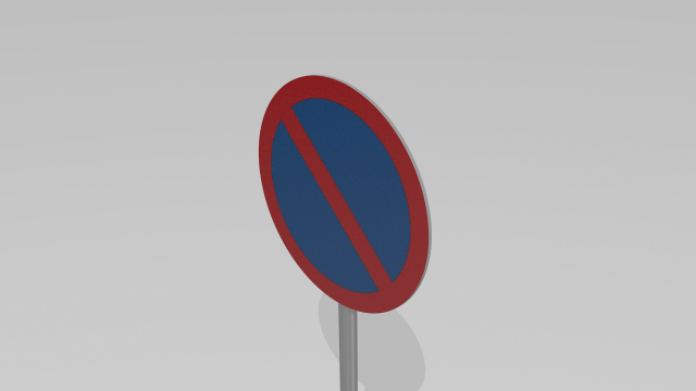 no parking sign 3D Модель .c4d .max .obj .3ds .fbx .stl .blend 