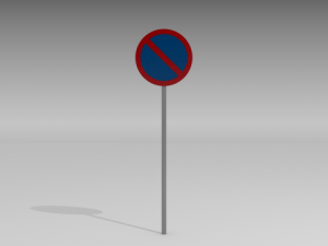 no parking sign 3D Модель