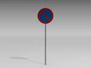 no parking sign 3D Model