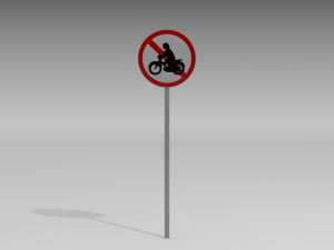 motorcycles prohibited 3D Модель