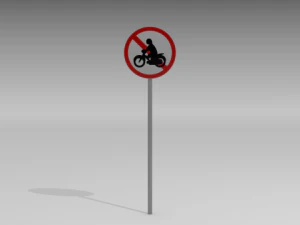 motorcycles prohibited 3D Model