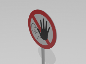 no admittance sign Model 3D