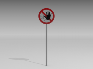 no admittance sign 3Dモデル