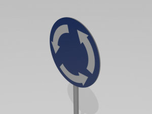 roundabout sign Modello 3D