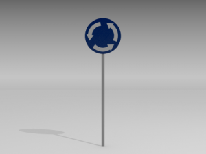 roundabout sign 3D Model