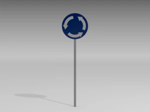 roundabout sign 3D Model