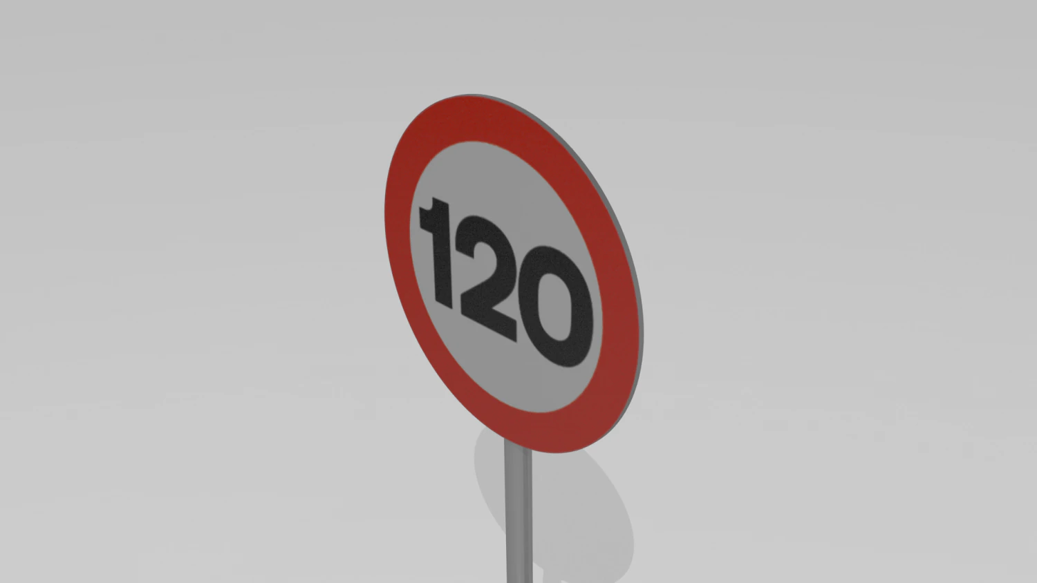 120 speed limit sign 3D Model .c4d .max .obj .3ds .fbx .stl .blend