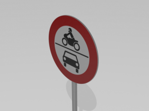 vehicles prohibited sign 3D मॉडल