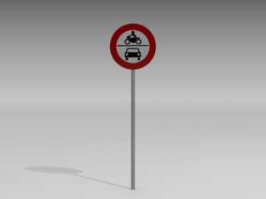 vehicles prohibited sign 3D मॉडल