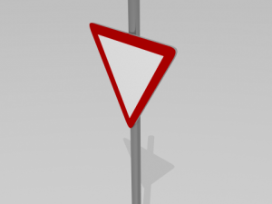 give way sign 3D Model