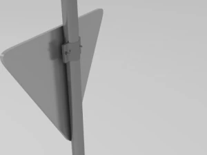 give way sign 3D Model