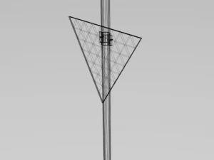 give way sign 3D Model