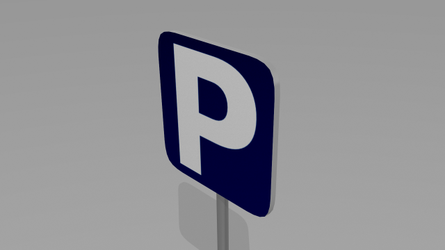 parking sign Model 3D .c4d .max .obj .3ds .fbx .stl .blend 