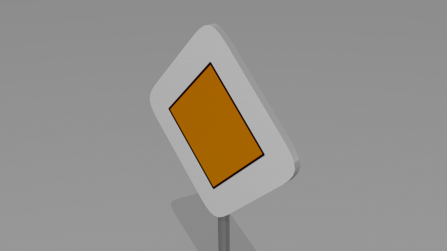priority sign 3D Model .c4d .max .obj .3ds .fbx .stl .blend 