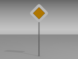 priority sign 3D Model