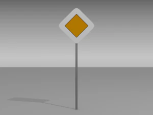 priority sign 3D Model