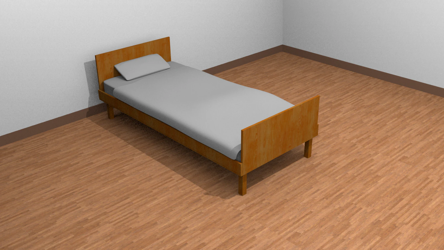 generic bed 3D Model .c4d .max .obj .3ds .fbx .stl .blend 