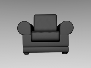 leather armchair 3D Модель
