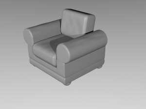 leather armchair 3D Модель