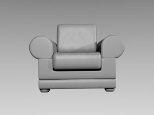 leather armchair 3D Модель