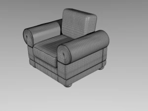 leather armchair 3D Model