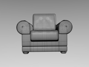 leather armchair 3D Модель
