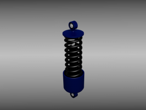 animated shock absorber 3D Model