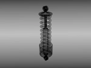 animated shock absorber 3D Model