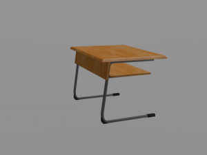 school desk 3D मॉडल